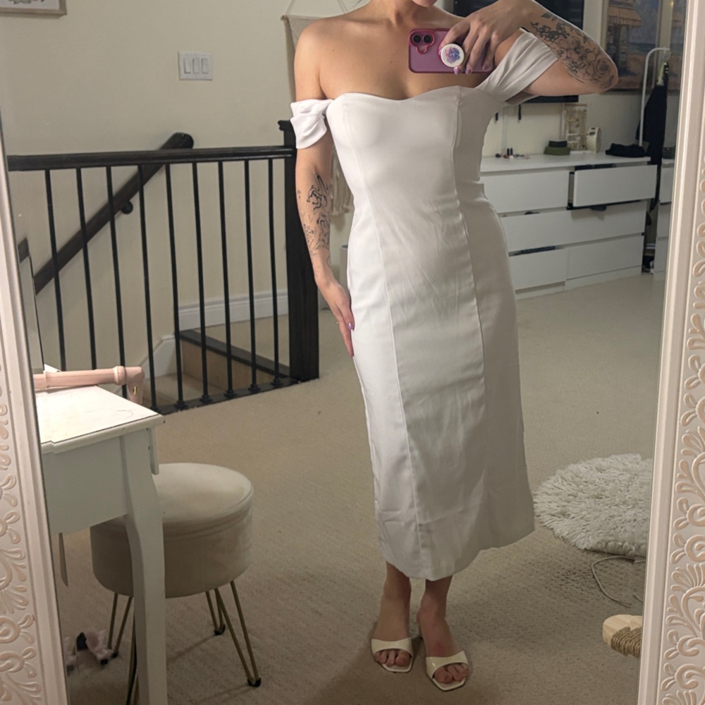 Abercrombie & Fitch | White Off The Shoulder Dress | Size S